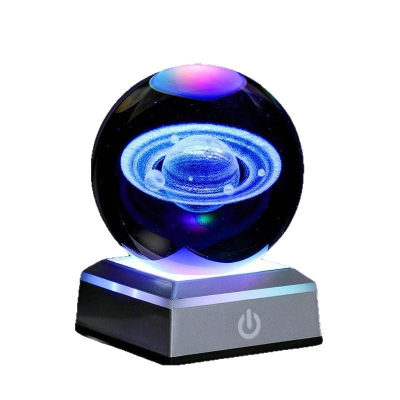 Luminous 3d Inner Carving Creative Desktop Crystal Ball Night Light